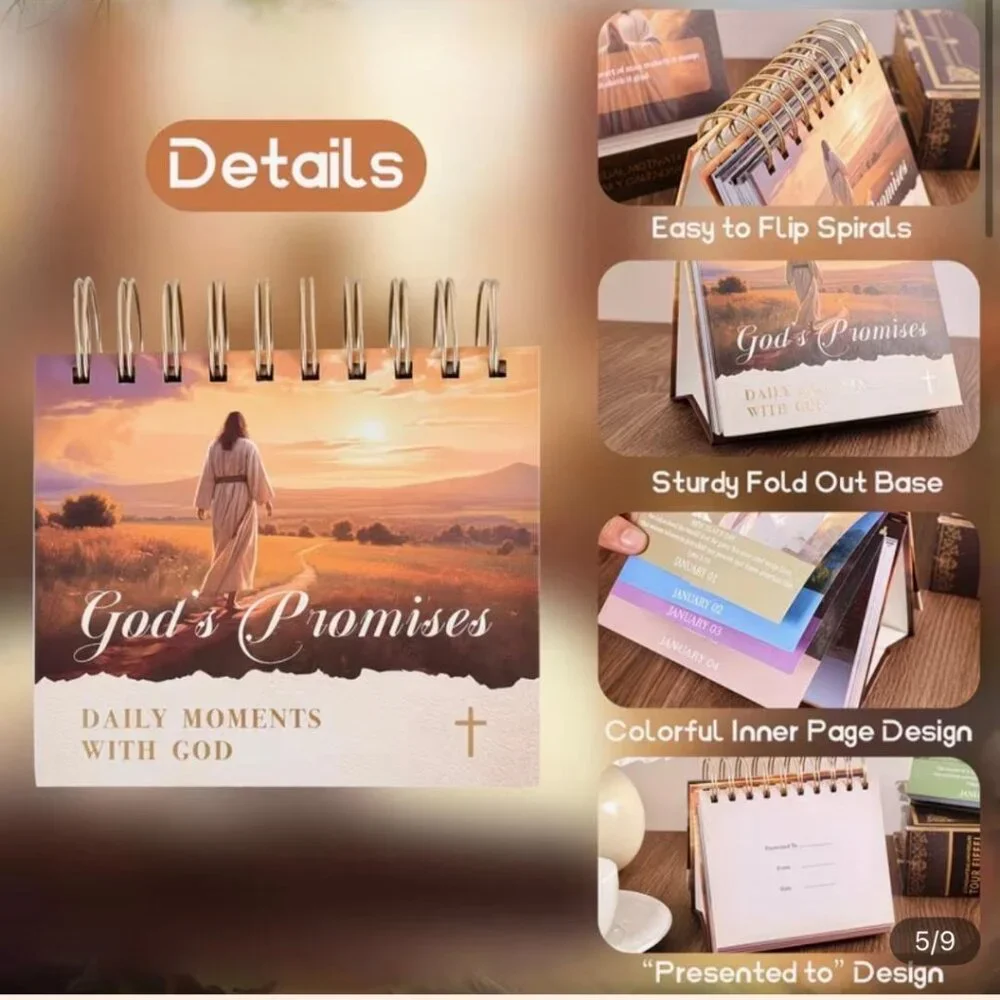NEW - Factory Sealed Desk Calendar - 365-Day God's Bible Verse Desk Calendar